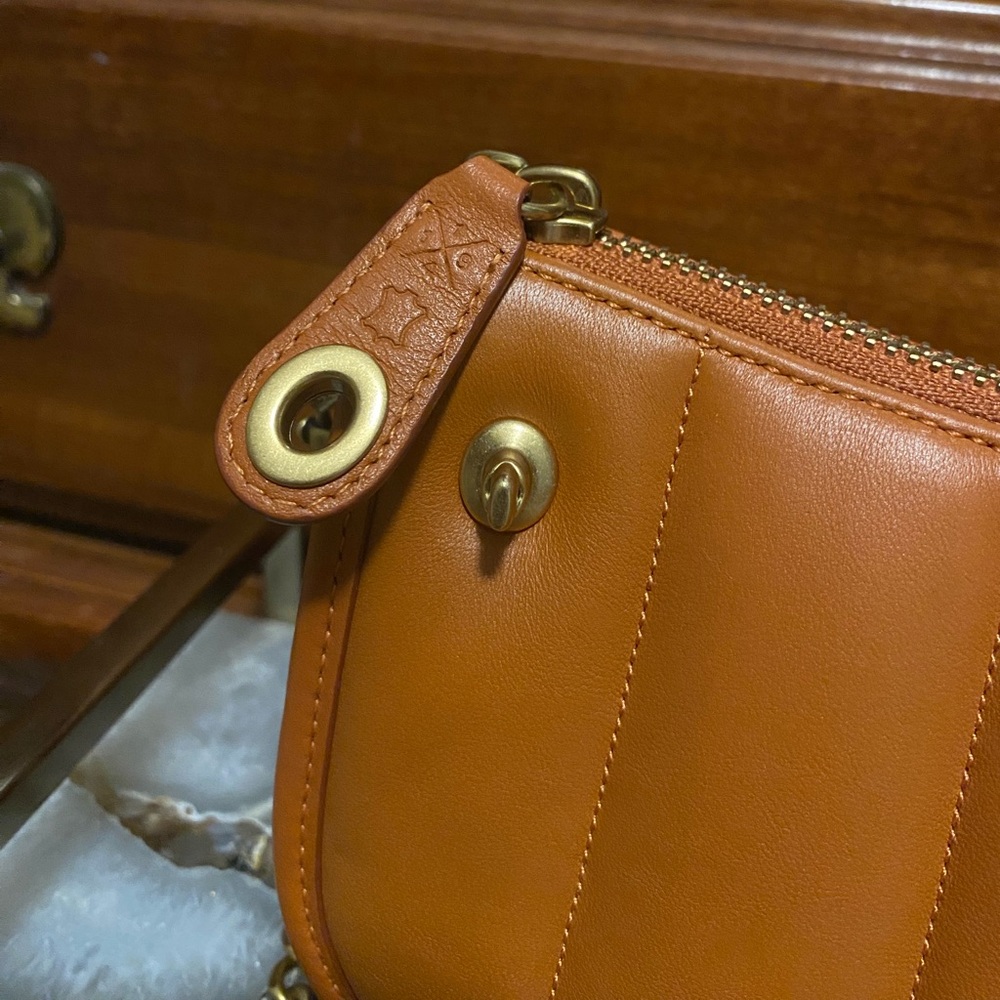 Coach Tan Leather Shoulder Bag - Picture 2 of 12